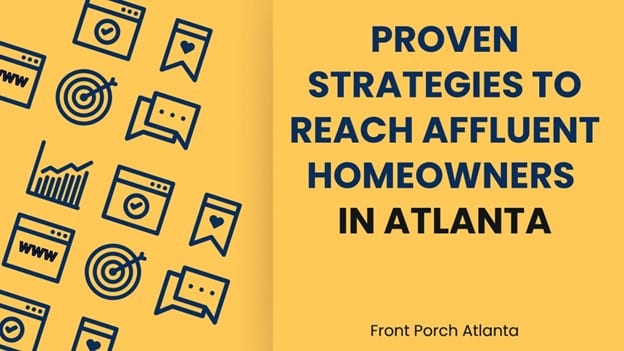Picture1 Infographic featuring icons for social media, messaging, websites, and a text that reads “Proven Strategies to Reach Affluent Homeowners in Atlanta”